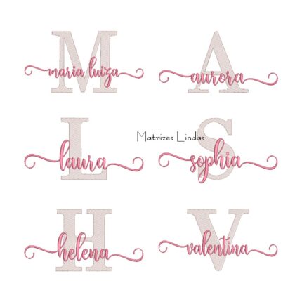 Matriz de Bordado Coleção Nomes Femininos Sobreposto
