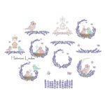 Matriz de Bordado Coleção Passarinhos lavanda