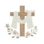 Matriz de Bordado Cruz Ele Vive