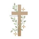 Matriz de Bordado Cruz com Raminho