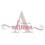 Matriz de Bordado Nome Adriana Sobreposto