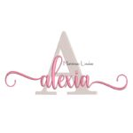 Matriz de Bordado Nome Alexia Sobreposto