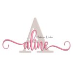 Matriz de Bordado Nome Aline Sobreposto