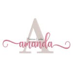 Matriz de Bordado Nome Amanda Sobreposto