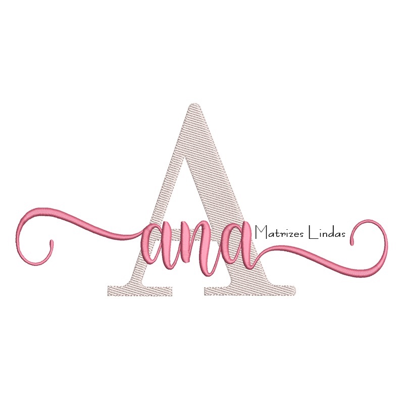 Matriz de Bordado Nome Ana Sobreposto