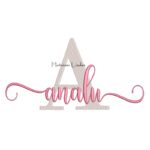 Matriz de Bordado Nome Analu Sobreposto
