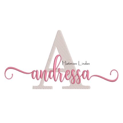 Matriz de Bordado Nome Andressa Sobreposto