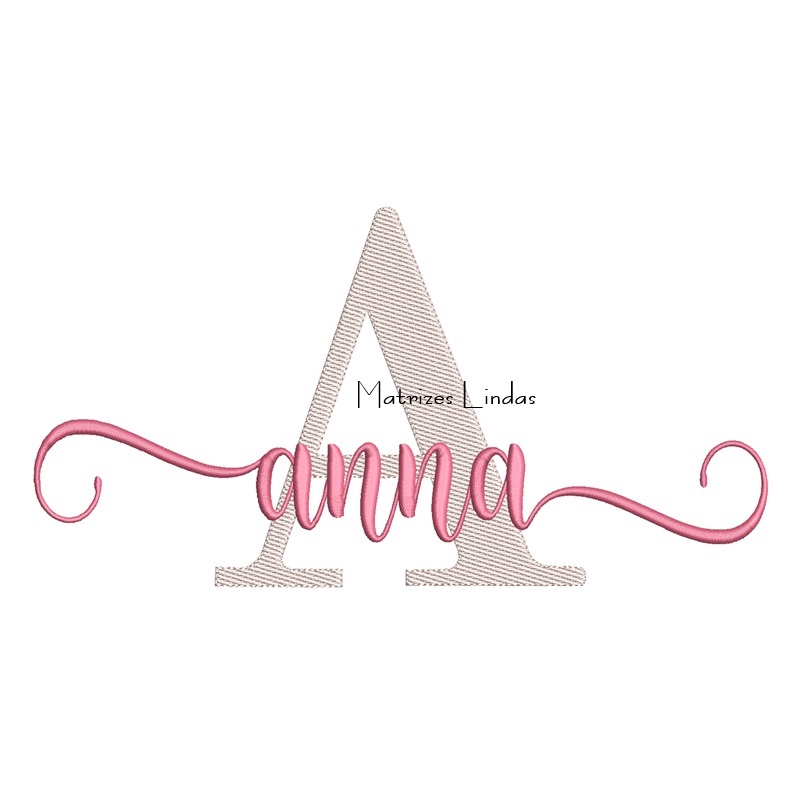 Matriz de Bordado Nome Anna Sobreposto Matriz de Bordado Nome Anna Sobreposto