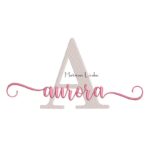 Matriz de Bordado Nome Aurora Sobreposto