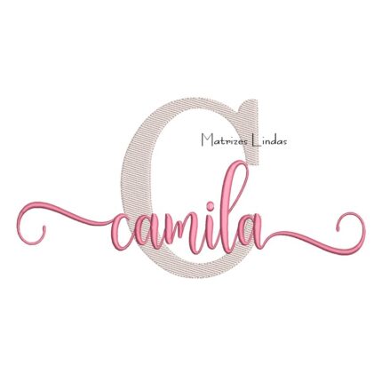 Matriz de Bordado Nome Camila Sobreposto