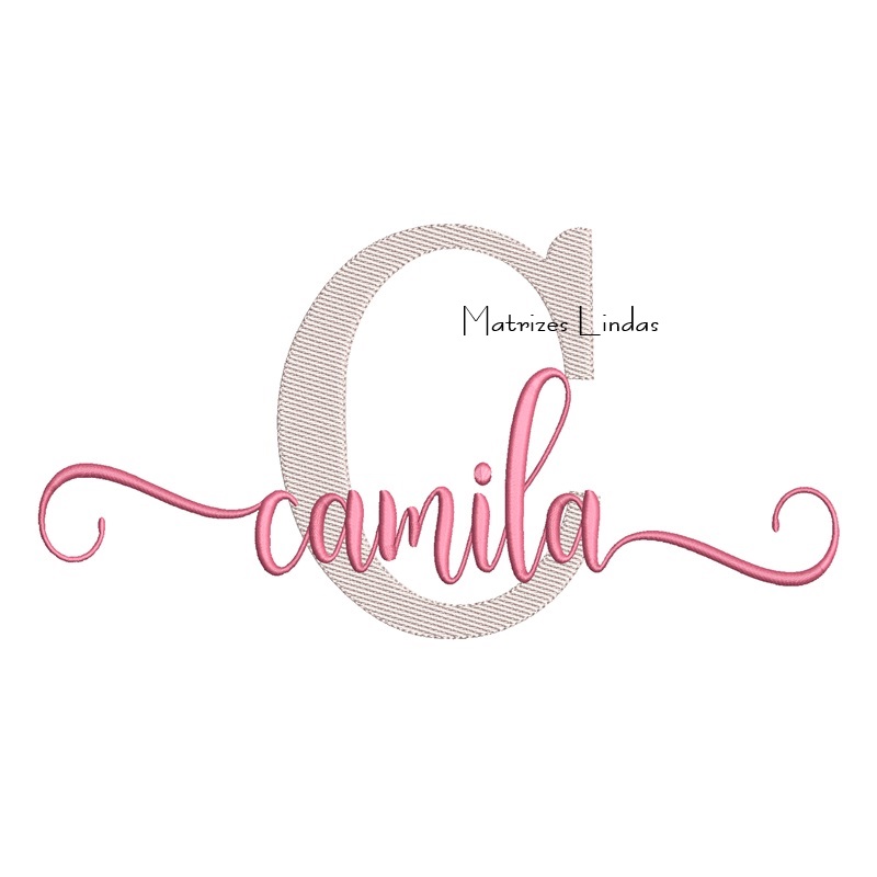 Matriz de Bordado Nome Camila Sobreposto
