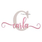 Matriz de Bordado Nome Carla Sobreposto