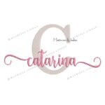 Matriz de Bordado Nome Catarina Sobreposto