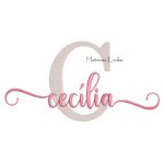 Matriz de Bordado Nome Cecília Sobreposto