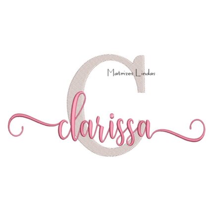 Matriz de Bordado Nome Clarissa Sobreposto