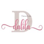 Matriz de Bordado Nome Dalila Sobreposto