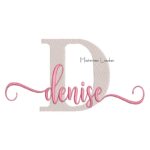 Matriz de Bordado Nome Denise Sobreposto