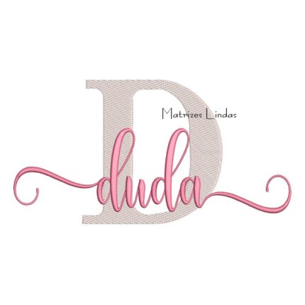 Matriz de Bordado Nome Duda Sobreposto