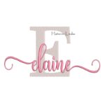Matriz de Bordado Nome Elaine Sobreposto