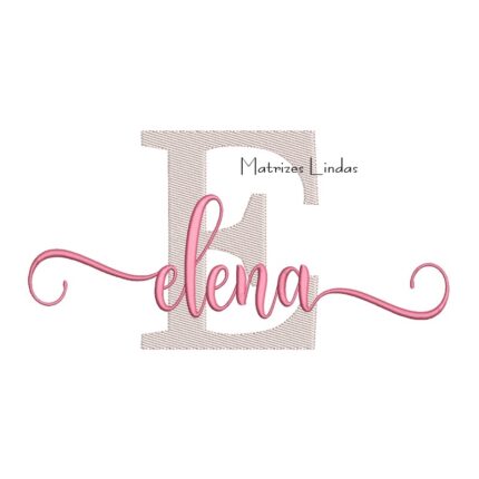 Matriz de Bordado Nome Elena Sobreposto