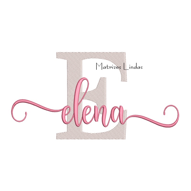 Matriz de Bordado Nome Elena Sobreposto