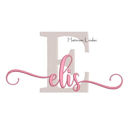 Matriz de Bordado Nome Elis Sobreposto
