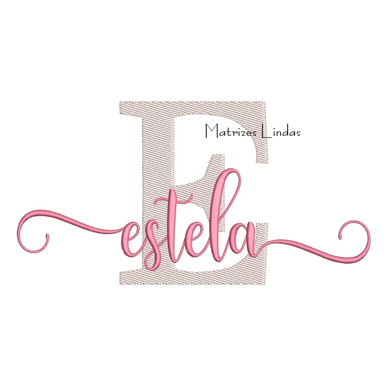Matriz de Bordado Nome Estela Sobreposto Matriz de Bordado Nome Estela Sobreposto