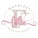 Matriz de Bordado Nome Fábia Sobreposto