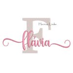 Matriz de Bordado Nome Flávia Sobreposto