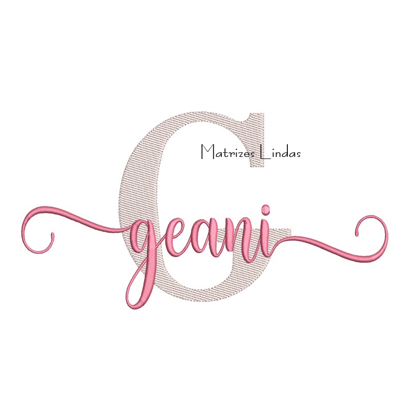Matriz de Bordado Nome Geani Sobreposto Matriz de Bordado Nome Geani Sobreposto