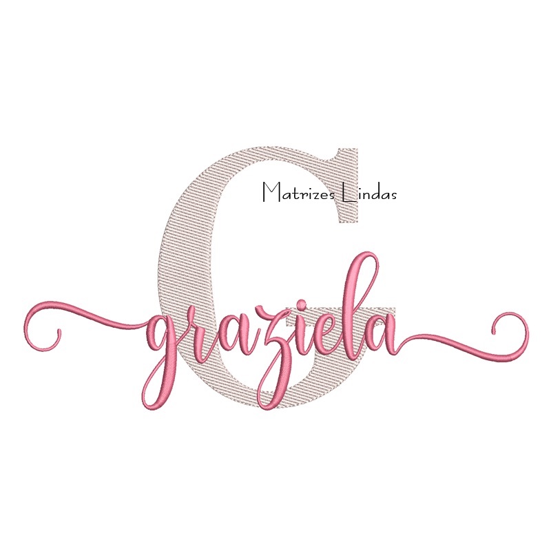 Matriz de Bordado Nome Graziela Sobreposto