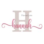 Matriz de Bordado Nome Hannah Sobreposto