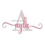 Matriz de Bordar Nome Ayla Sobreposto