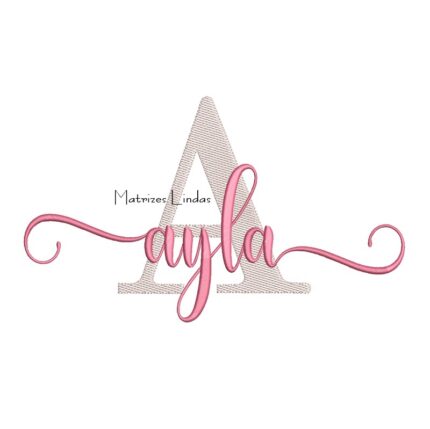 Matriz de Bordar Nome Ayla Sobreposto