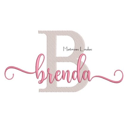 Matriz de Bordar Nome Brenda Sobreposto