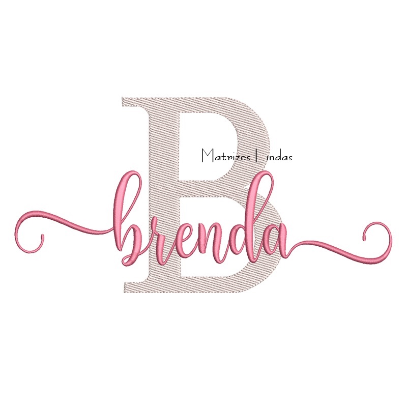 Matriz de Bordar Nome Brenda Sobreposto