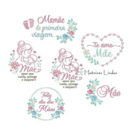 Matriz de Bordado Coleção dia das Mães