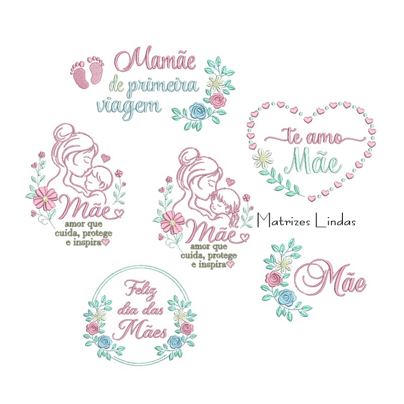 Matriz de Bordado Coleção dia das Mães