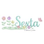 Matriz de Bordado Jardim Sexta