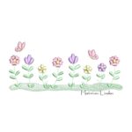 Matriz de Bordado Jardim de Flores Completo