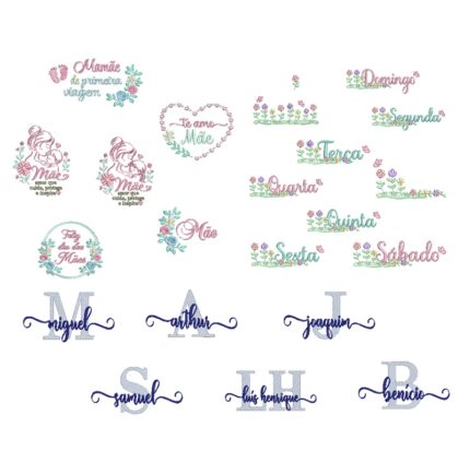 Matriz de Bordado Coleção Nomes Masculinos Sobreposto