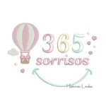 Matriz de Bordado 365 Sorrisos Balão com Laço
