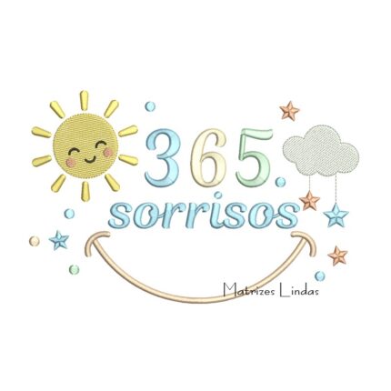 Matriz de Bordado 365 Sorrisos Solzinho