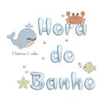 Matriz de Bordado Hora do Banho Fundo do Mar