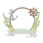 Matriz de Bordado Moldura Âncora