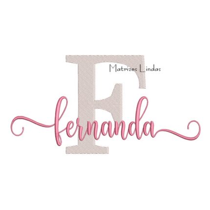 Matriz de Bordado Nome Fernanda Sobreposto