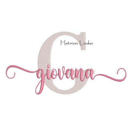 Matriz de Bordado Nome Giovana Sobreposto
