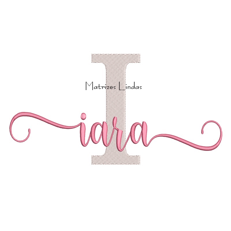 Matriz de Bordado Nome Iara Sobreposto