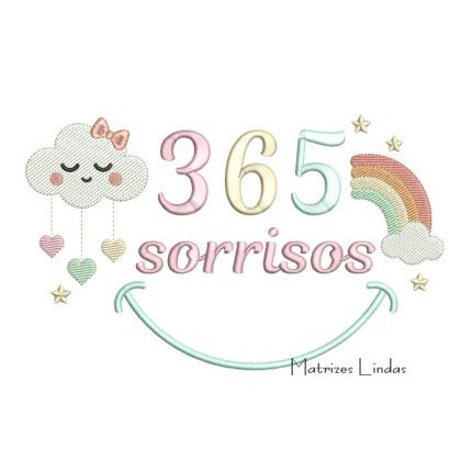 Matriz de Bordado - 365 Sorrisos Nuvenzinha