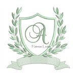 Matriz de Bordado - Brasão Folhas Letra A